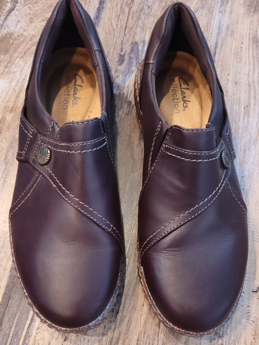 NWOT Clark's, Leather Upper, Brown, Sz 8